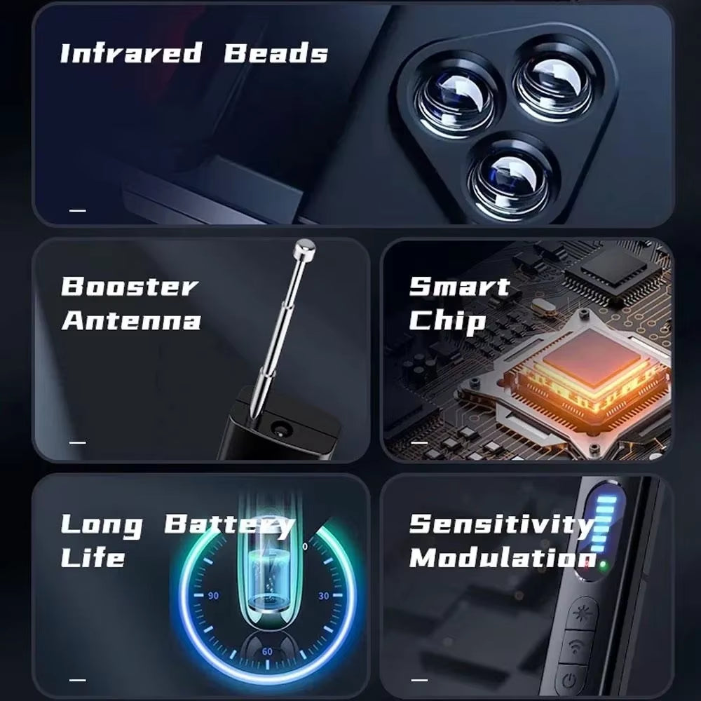STONEGO Hidden Camera Detector Anti-Spy RF Signal Scanner for GPS Tracker Bugs Wireless Security