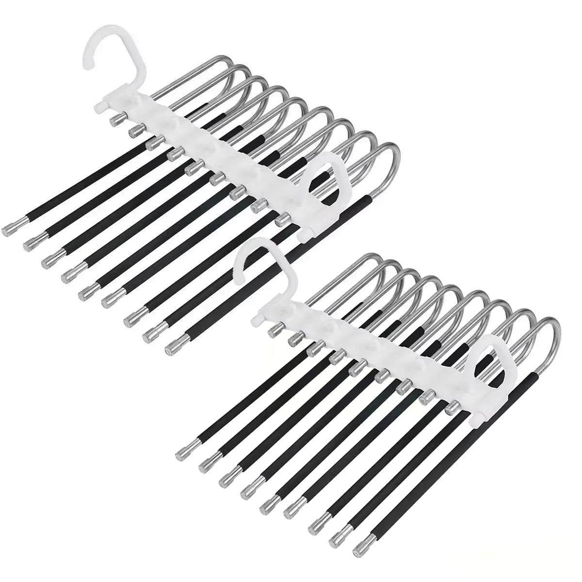 Multifunctional 9-Layer Jeans and Pants Hanger for Closet Organization