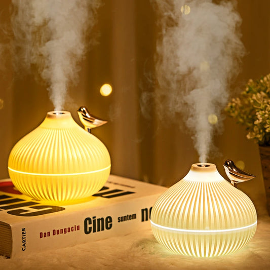 300Ml USB Air Humidifier Mini Water Aroma Diffuser with Warm LED Night Light for Home Room Ultrasonic Cool Mist Humidificador