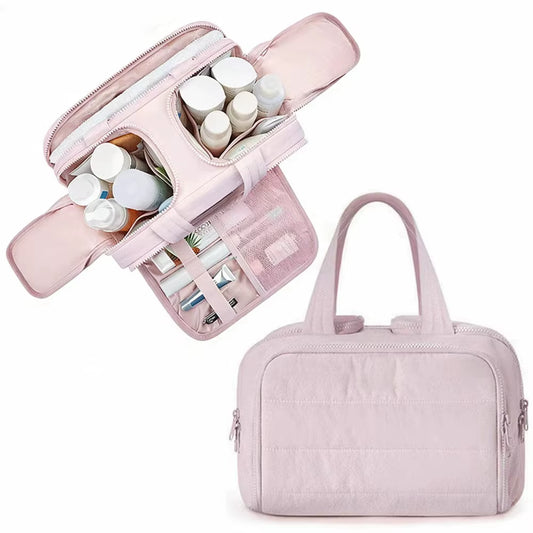 Large Capacity Cosmetic Bag Female Travel Wash Handbag Bathroom Partition Shower Makeup Pouch