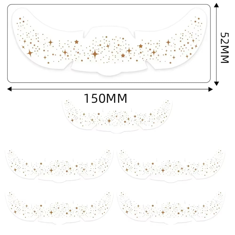 6Pcs Hot Stamping Freckles Makeup Patches Metallic Golden Silver Fake Freckles Temporary Tattoo Stickers