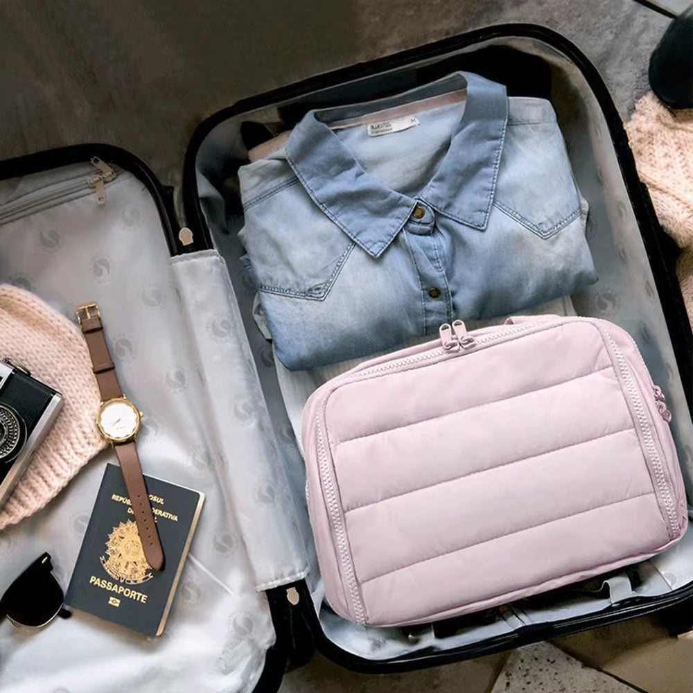 Large Capacity Cosmetic Bag Female Travel Wash Handbag Bathroom Partition Shower Makeup Pouch