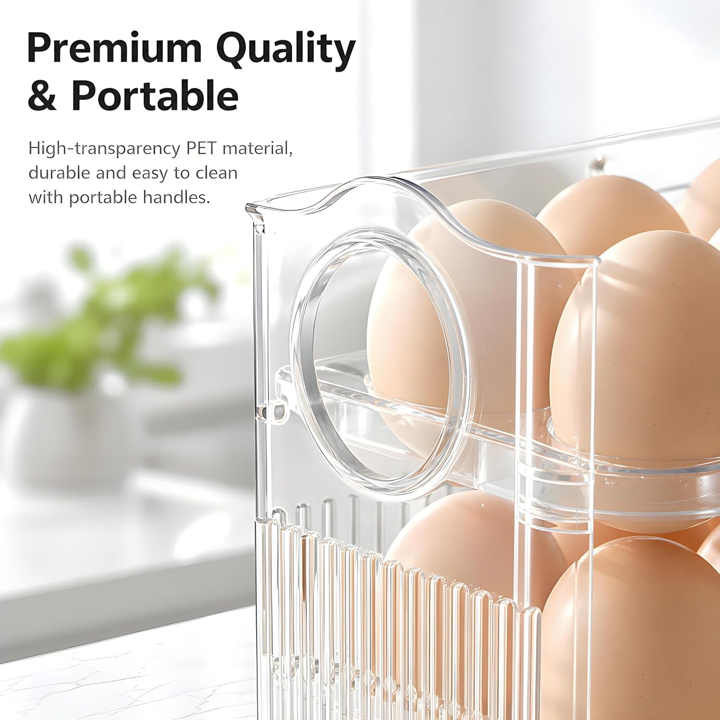 30-Egg Stackable Refrigerator Storage Container