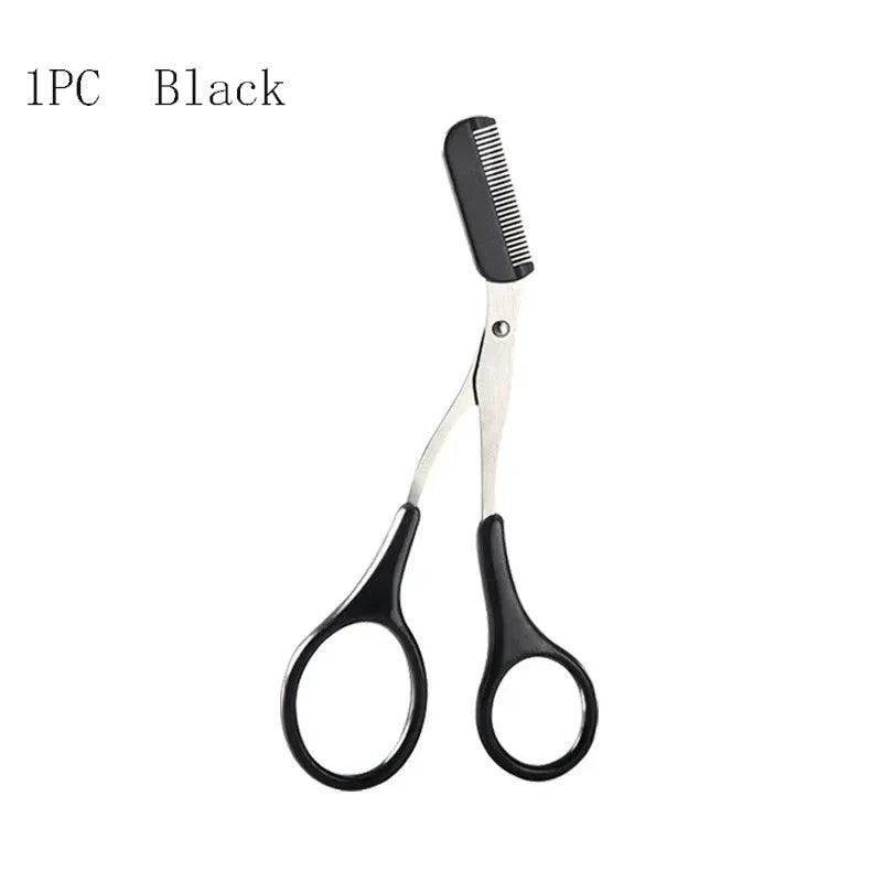 Eyebrow Trimmer Makeup Tools Stainless Steel Eyebrow Scissors with Comb Hair Removal