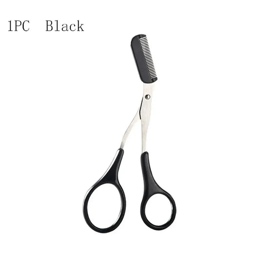 Eyebrow Trimmer Makeup Tools Stainless Steel Eyebrow Scissors with Comb Hair Removal