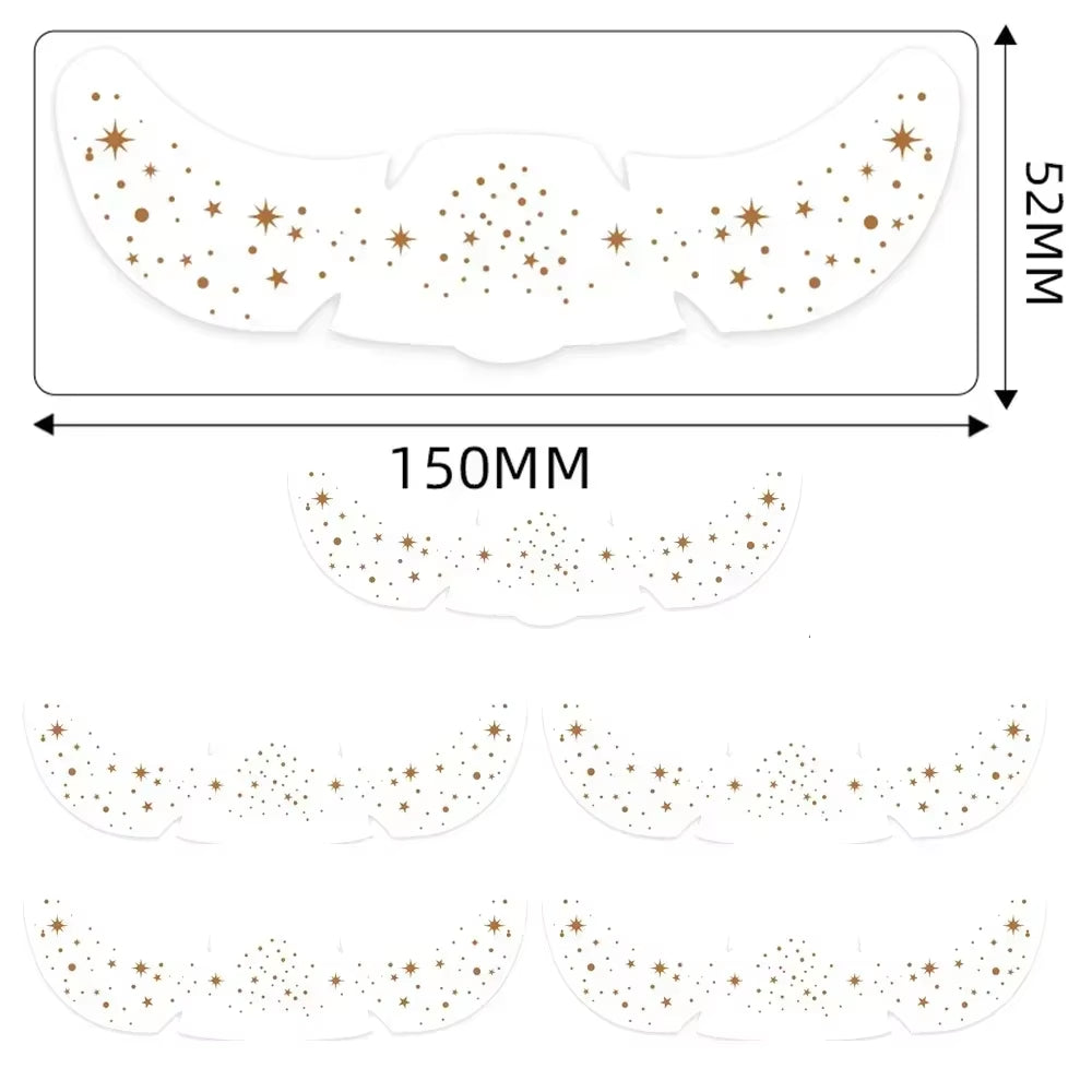 6Pcs Hot Stamping Freckles Makeup Patches Metallic Golden Silver Fake Freckles Temporary Tattoo Stickers