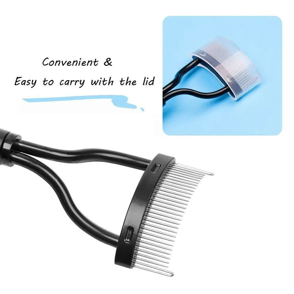 New Metal Brush Eyelash Brush Comb Stainless Steel Black Lash Separator Mascara
