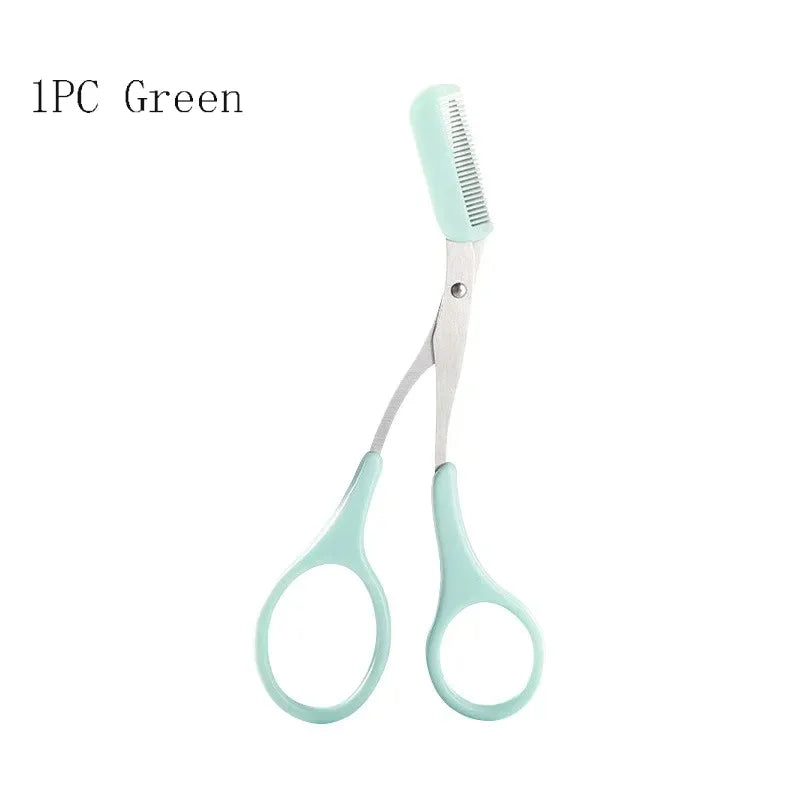 Eyebrow Trimmer Makeup Tools Stainless Steel Eyebrow Scissors with Comb Hair Removal