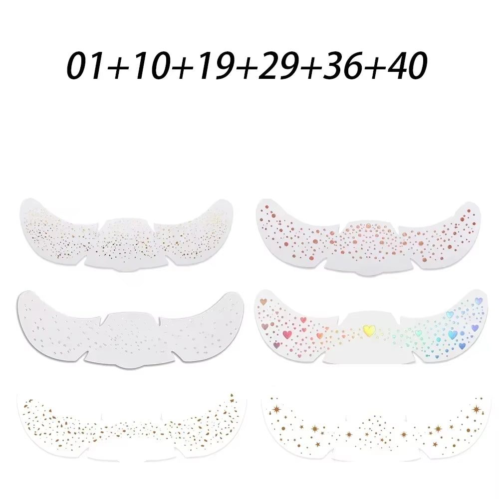 6Pcs Hot Stamping Freckles Makeup Patches Metallic Golden Silver Fake Freckles Temporary Tattoo Stickers