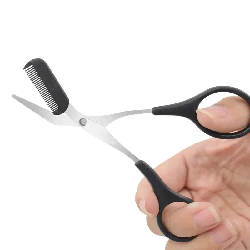 Eyebrow Trimmer Makeup Tools Stainless Steel Eyebrow Scissors with Comb Hair Removal