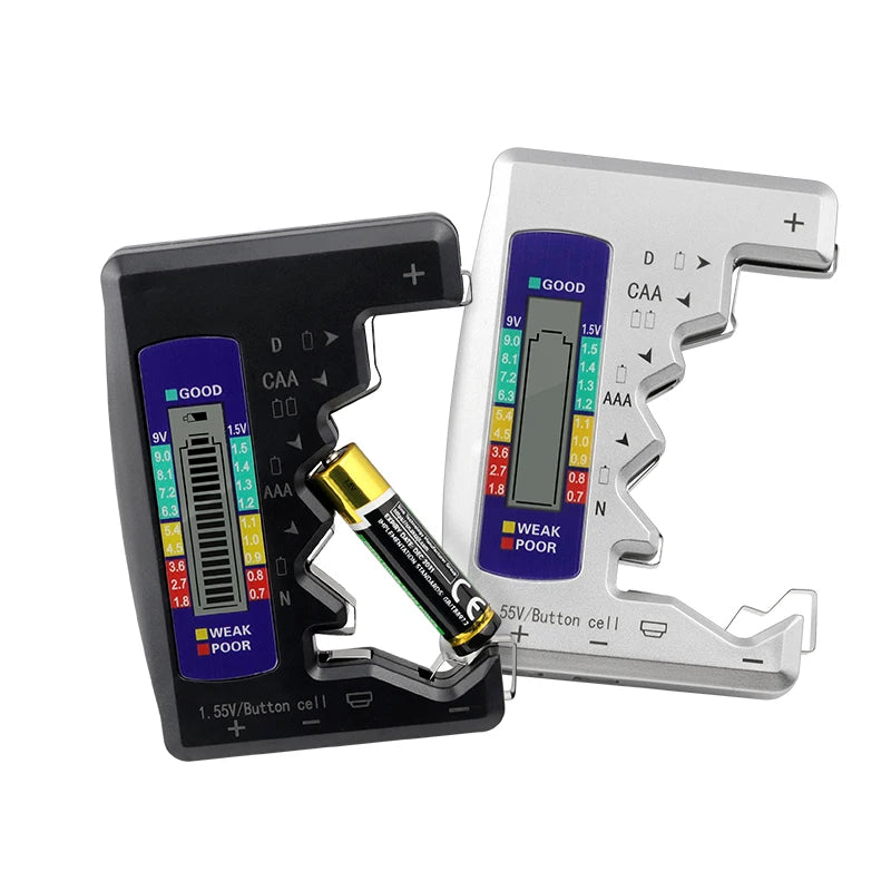 Digital Battery Tester Analyzer Testing Meter LCD Display AA AAA Button Cell Load Analyzer