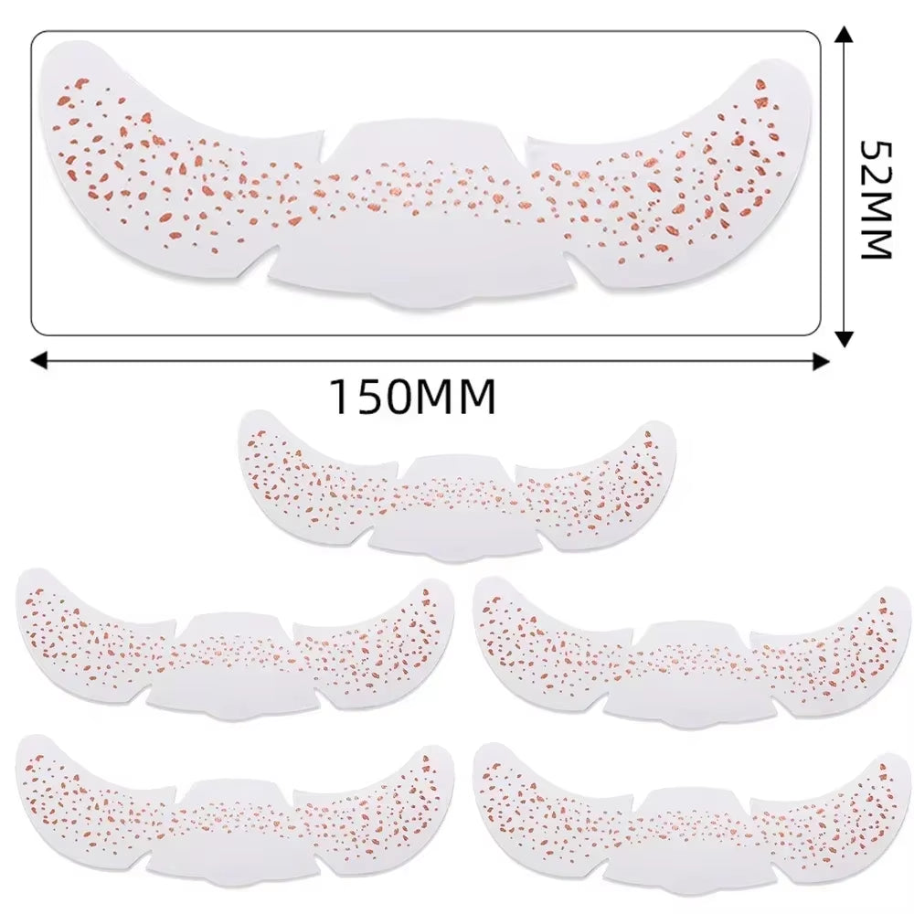 6Pcs Hot Stamping Freckles Makeup Patches Metallic Golden Silver Fake Freckles Temporary Tattoo Stickers