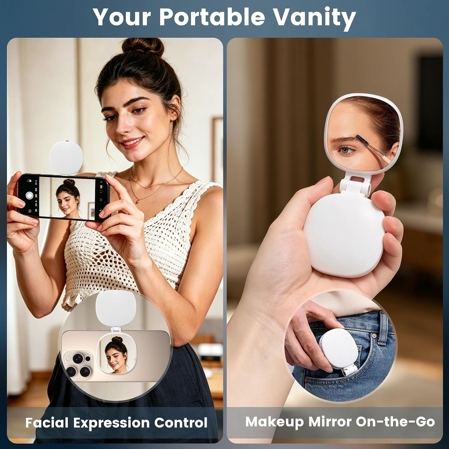 Magnetic Selfie Light  (Selfies/Photography/Tiktok/Zoom Calls/Video Conference, Long-Lasting & Rechargeable)