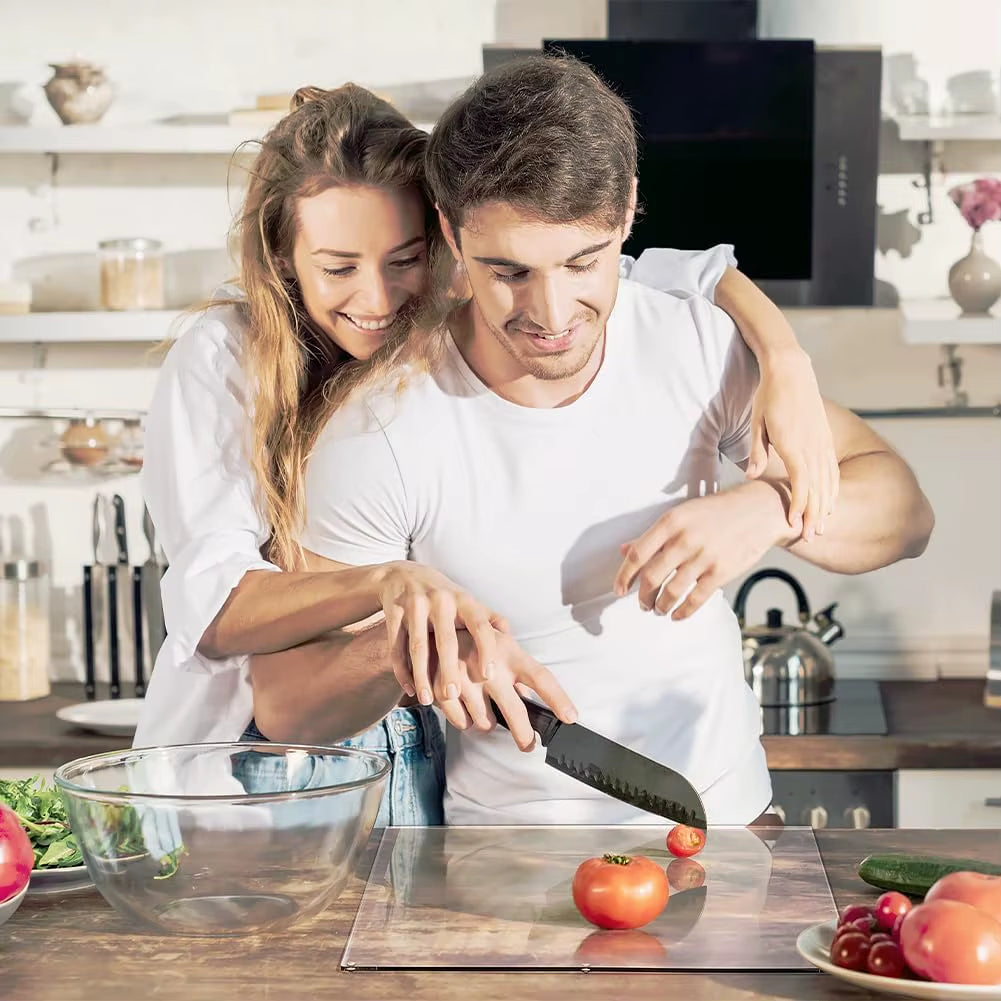 Acrylic Transparent Cutting Board with Lip Anti-Slip Kitchen Cutting Chopping Boards Counter Countertop Protector Kitchen Gadget