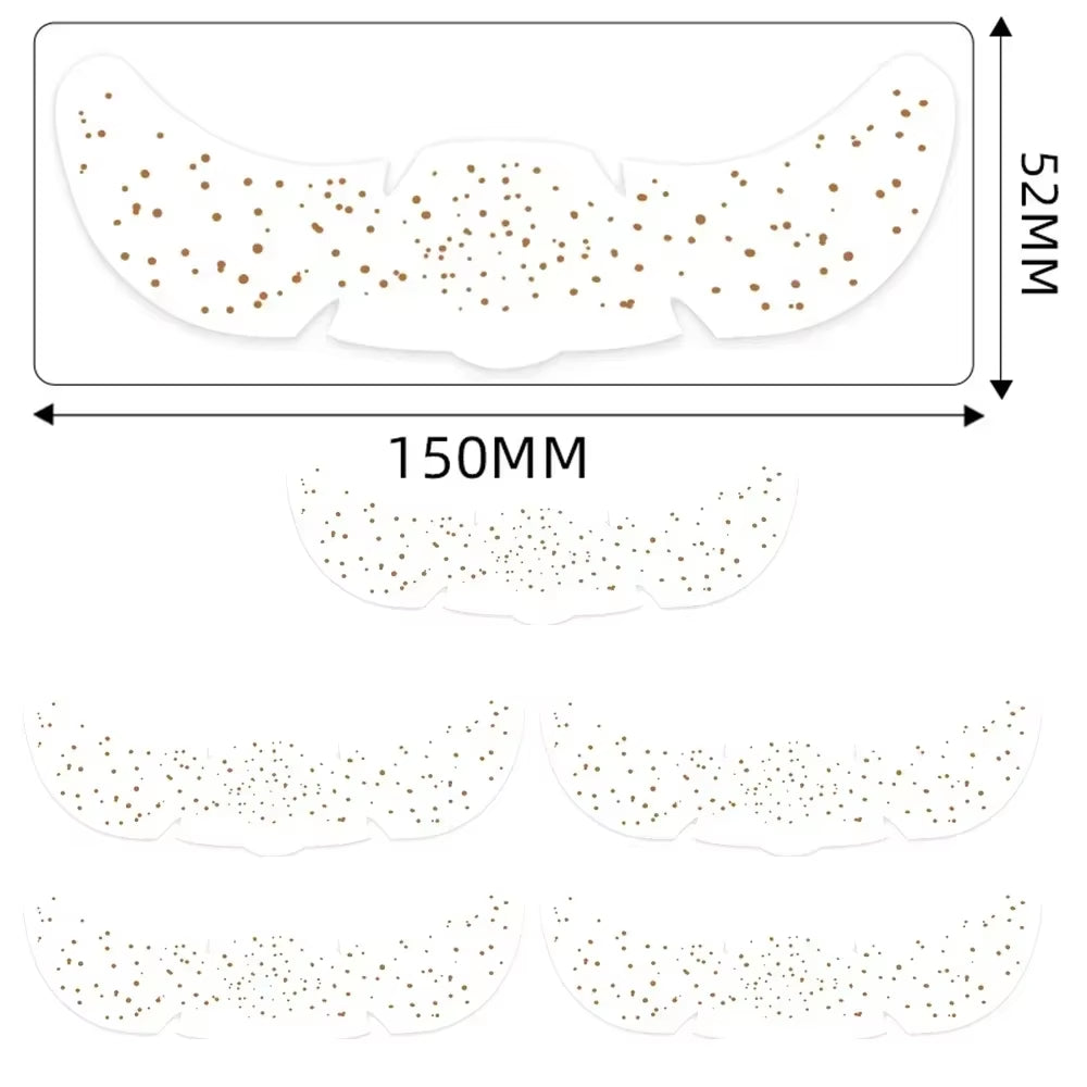 6Pcs Hot Stamping Freckles Makeup Patches Metallic Golden Silver Fake Freckles Temporary Tattoo Stickers
