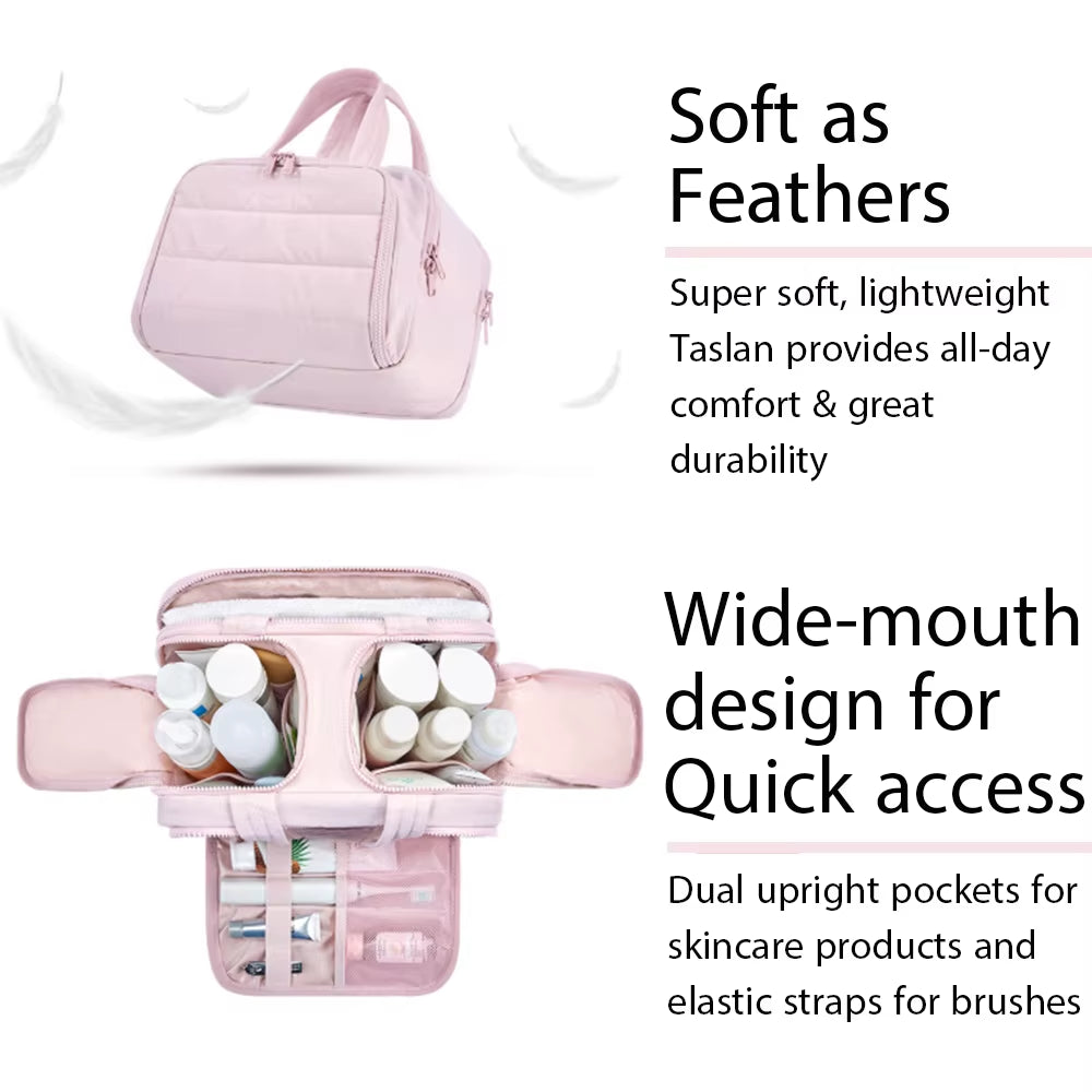 Large Capacity Cosmetic Bag Female Travel Wash Handbag Bathroom Partition Shower Makeup Pouch
