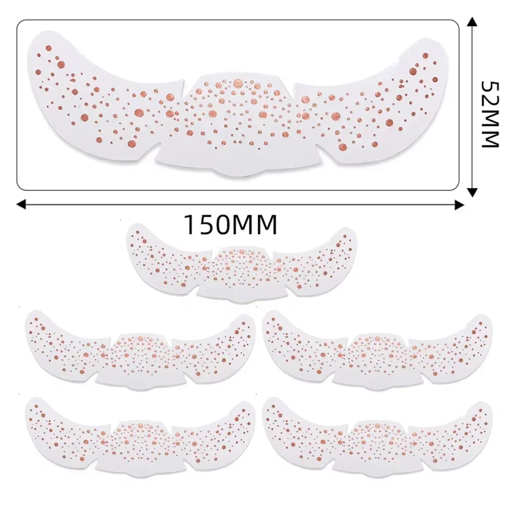 6Pcs Hot Stamping Freckles Makeup Patches Metallic Golden Silver Fake Freckles Temporary Tattoo Stickers