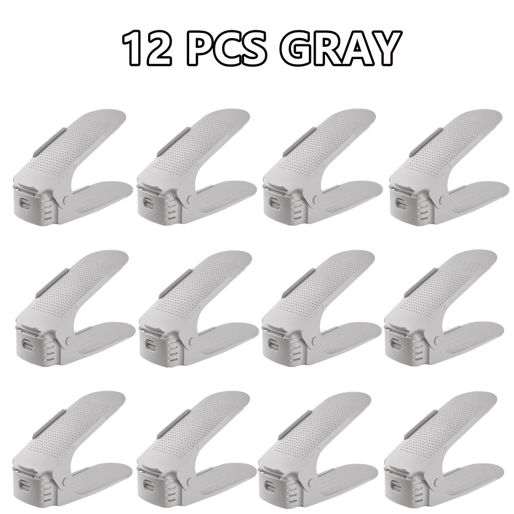 Adjustable Shoe Stacker Multi-Pack | Space Saving Double-Layer Organizer