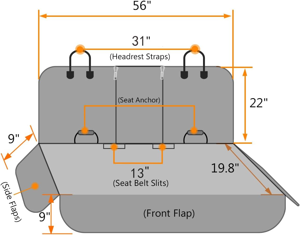 Airtight Nonslip Pet Hammock for Cars & SUVs