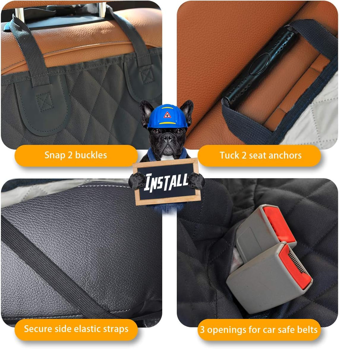 Airtight Nonslip Pet Hammock for Cars & SUVs