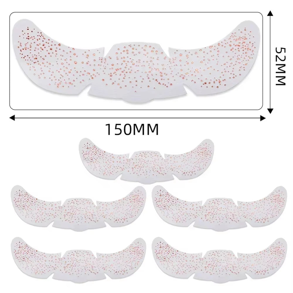 6Pcs Hot Stamping Freckles Makeup Patches Metallic Golden Silver Fake Freckles Temporary Tattoo Stickers