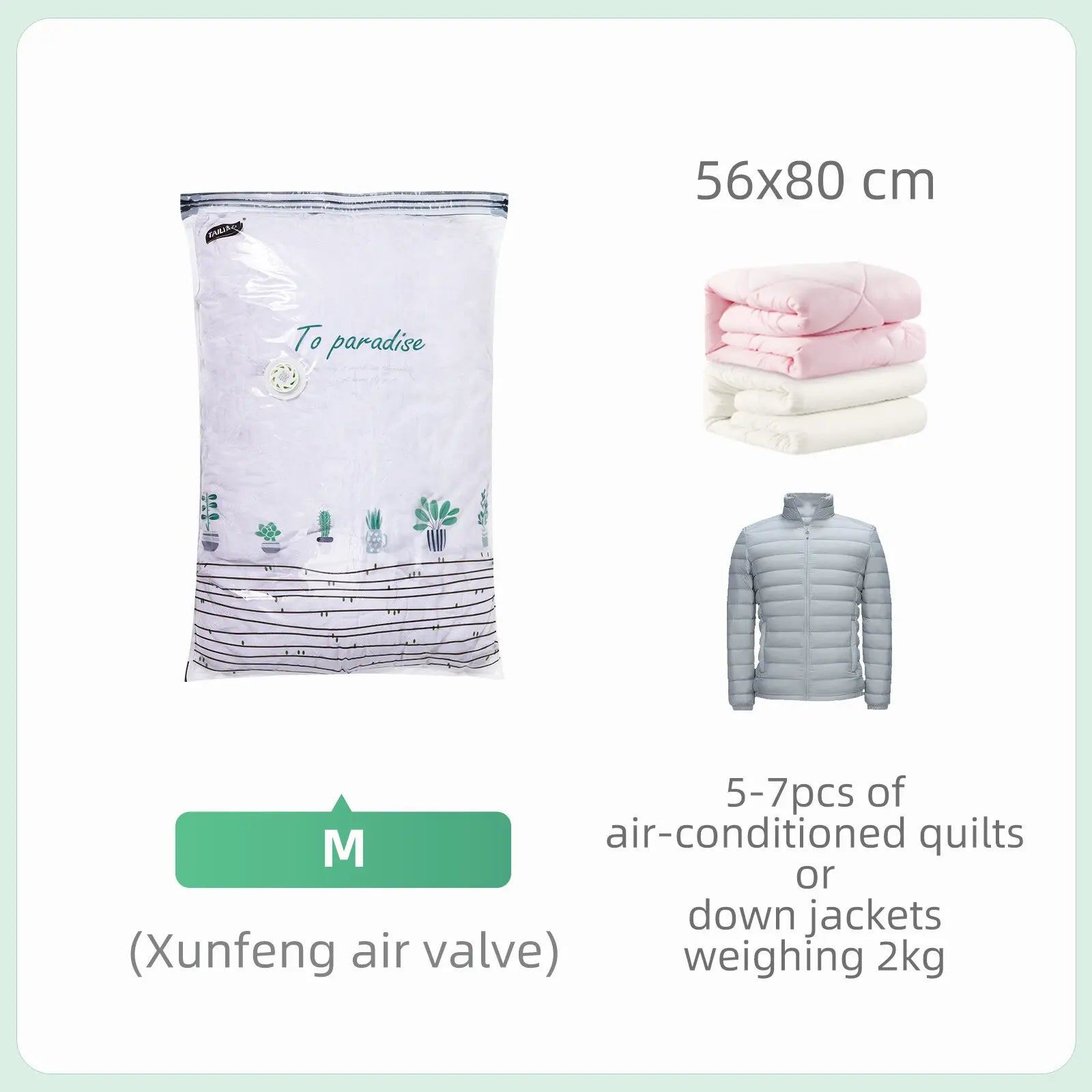Tool-Free Vacuum Compression Bags for Comforters and Blankets