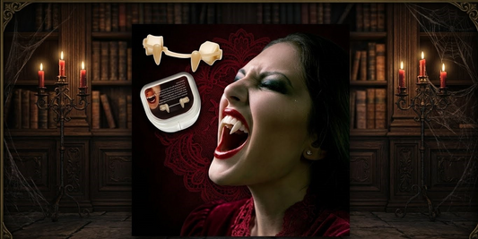 Retractable Vampire Dracula Fangs Realistic Cosplay Zombie Dentures