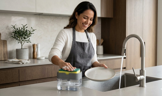 Press-Type Kitchen Soap Dispensing Dishwashing Brush