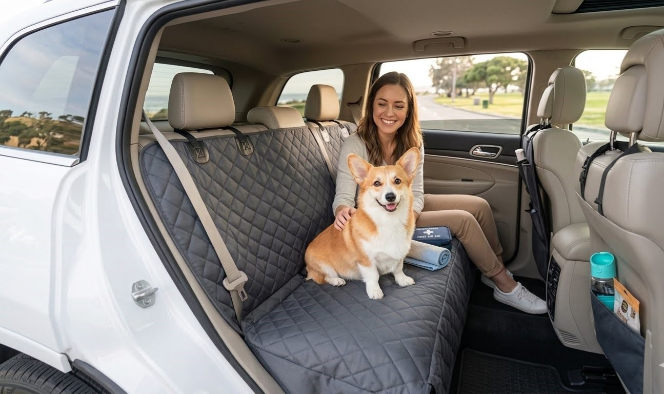 Airtight Nonslip Pet Hammock for Cars & SUVs