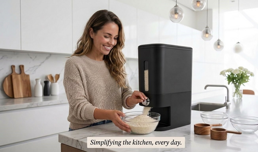 Minimalist 25lbs Airtight Rice & Grain Dispenser
