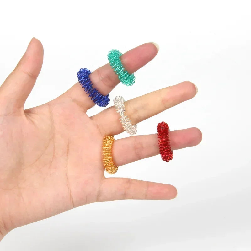 10Pcs Finger Massage Sujok Ring Acupuncture Ring Health Care Body Massage