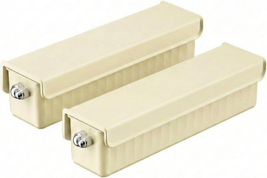 2 Pack Wall Mount Drawer Organizer - 6 Grid Plastic Storage Drawers, Dustproof Small Drawer Organizer for Socks, Hanging Desk Organizer - Cream