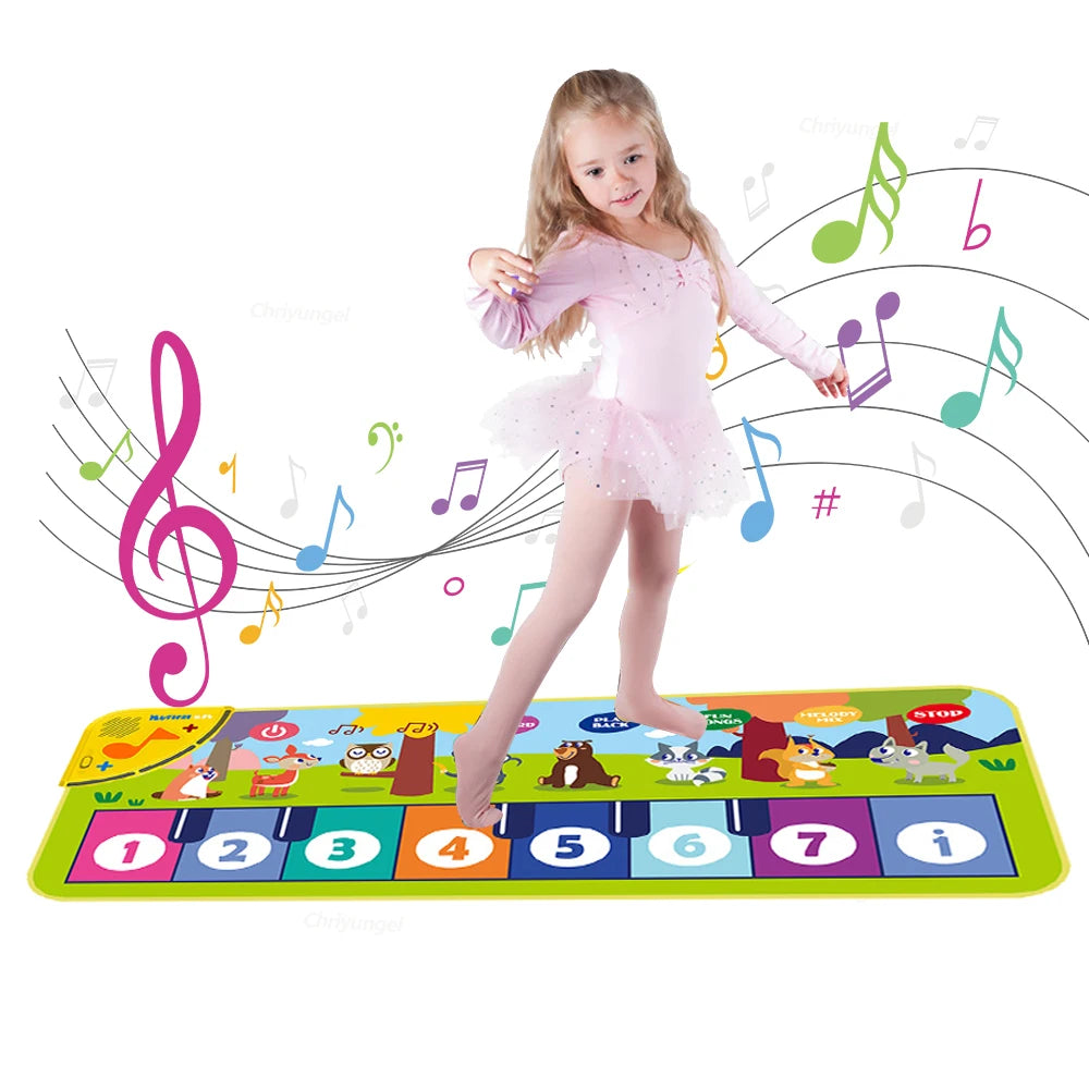 Piano Mat for Kids 80*30Cm Toddlers Floor Keyboard Dance Mat Play Musical Carpet Music Instrument Toys Toddlers Girl Boy Gift