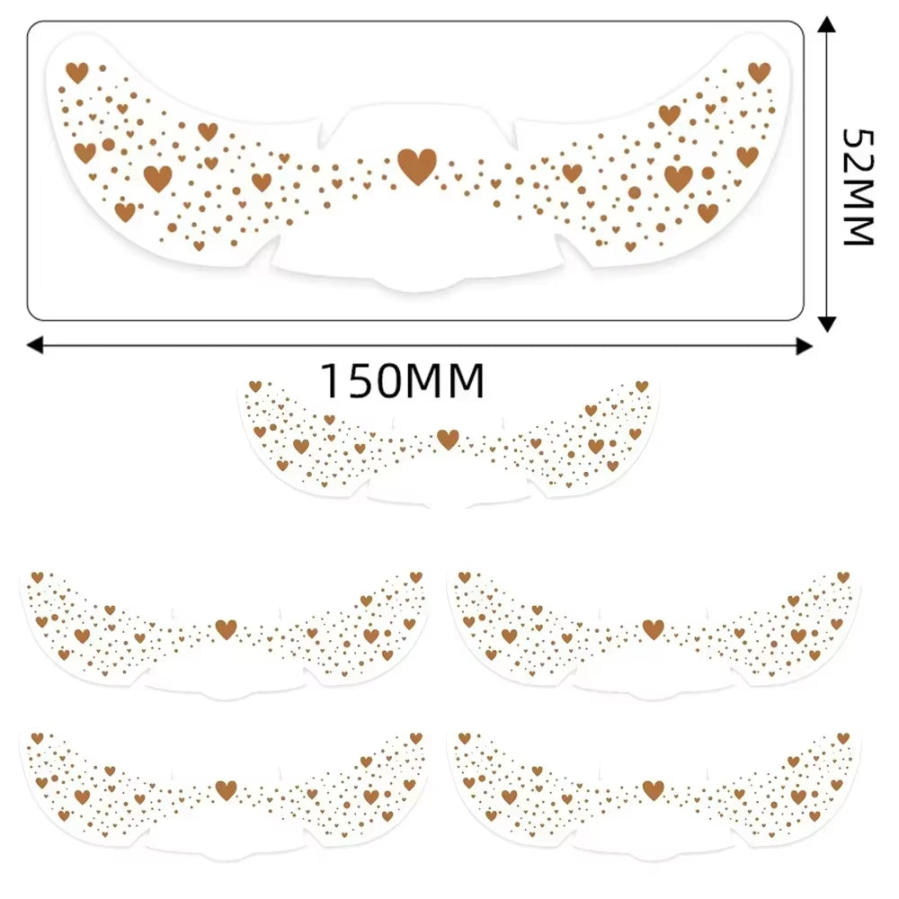 6Pcs Hot Stamping Freckles Makeup Patches Metallic Golden Silver Fake Freckles Temporary Tattoo Stickers