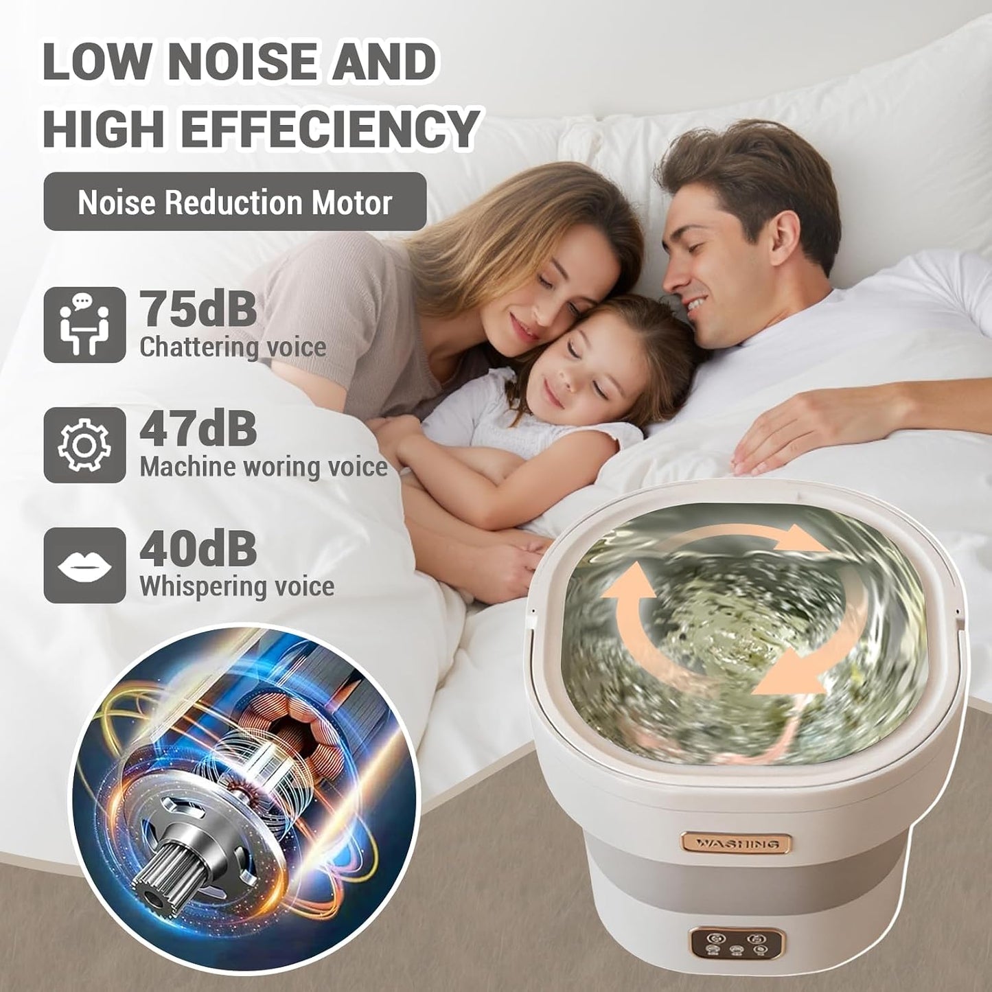 Portable Folding Washing Machine | 12L Large Capacity Mini Washer