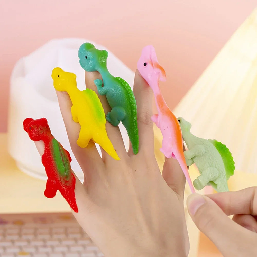 5-20Pcs Colorful Finger Catapult Dinosaur Games Birthday Shower Party Favor Giveaway