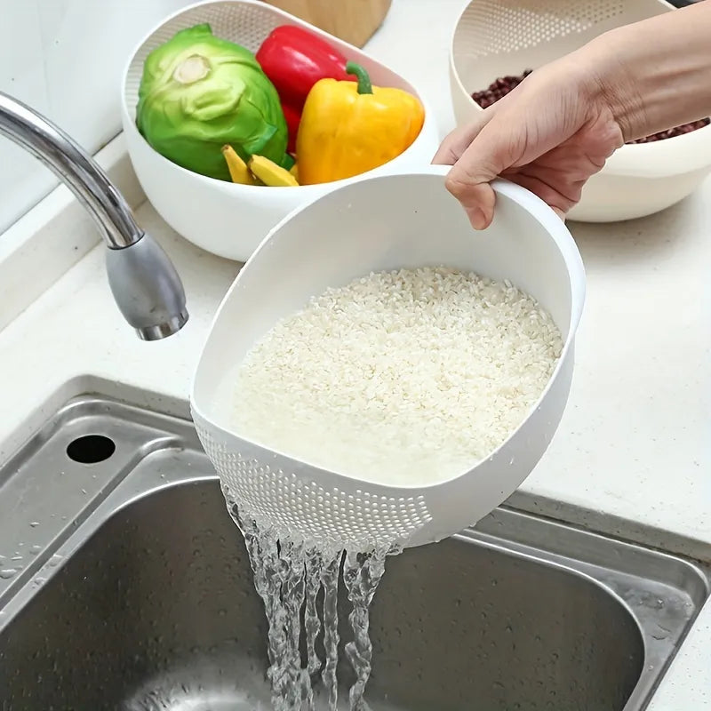 Kitchen Rice Filter & Fine Mesh Washing Bowl