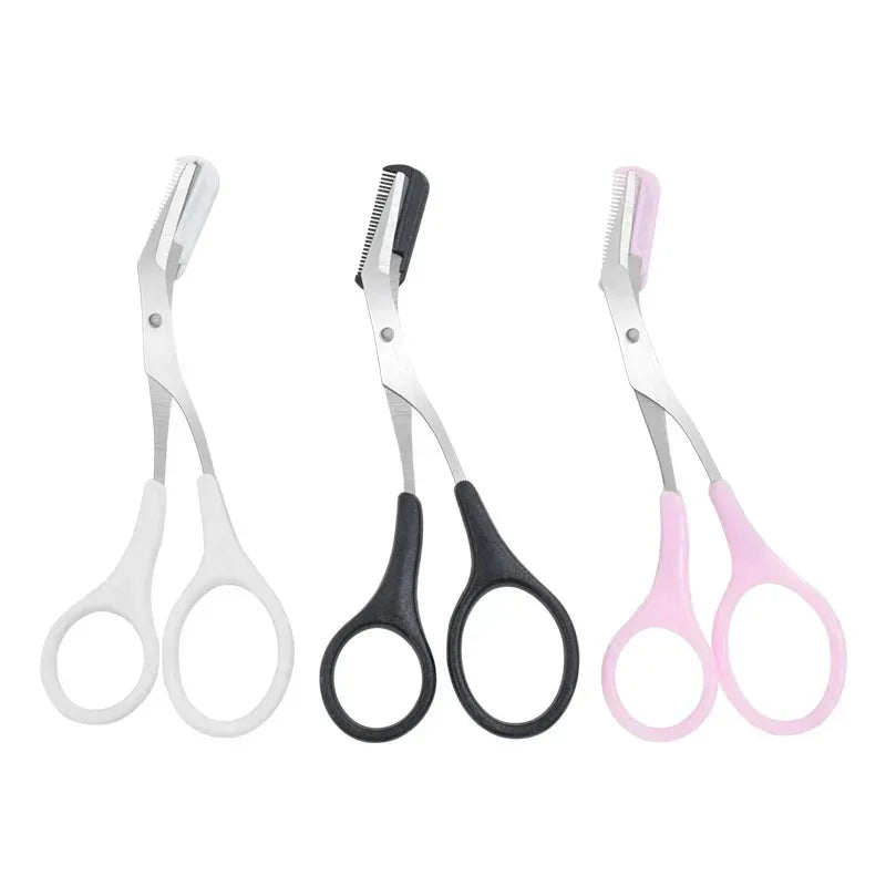 Eyebrow Trimmer Makeup Tools Stainless Steel Eyebrow Scissors with Comb Hair Removal