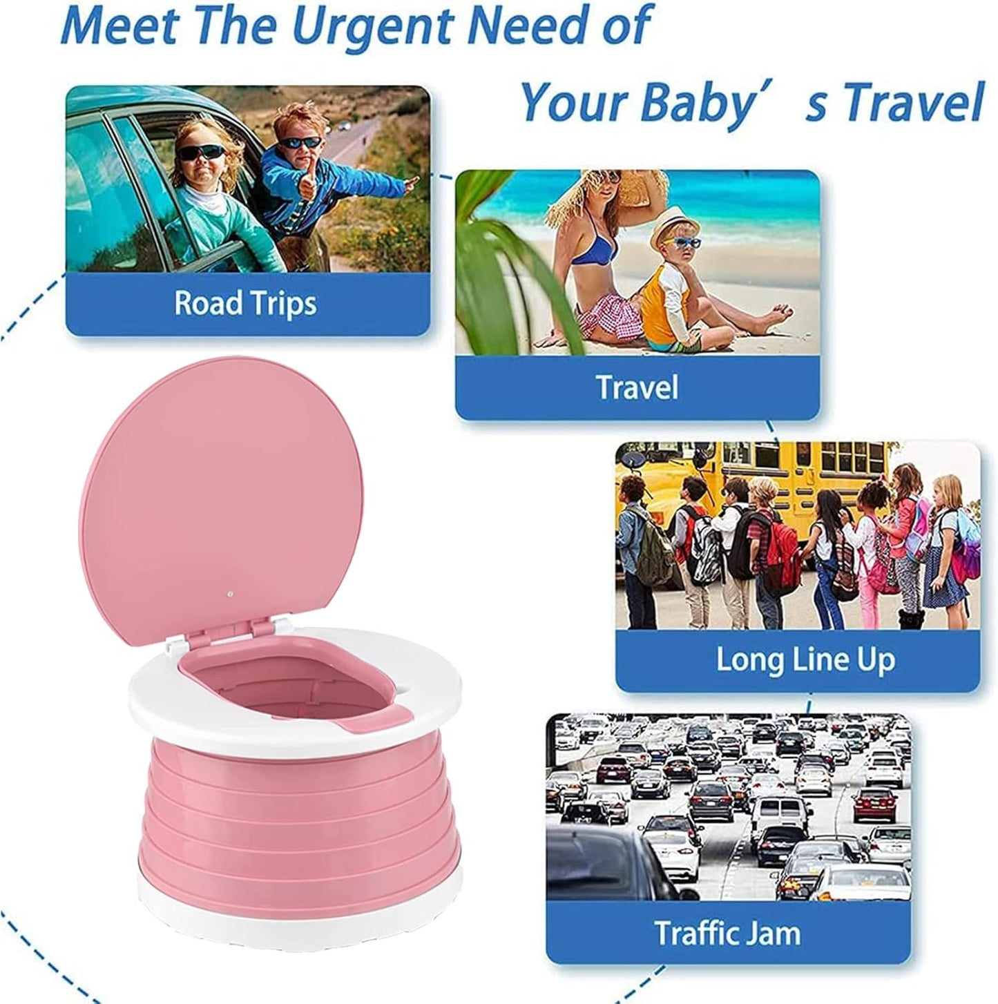 Travel Potty,Car Potty for Toddler,Portable Toilet for Kids