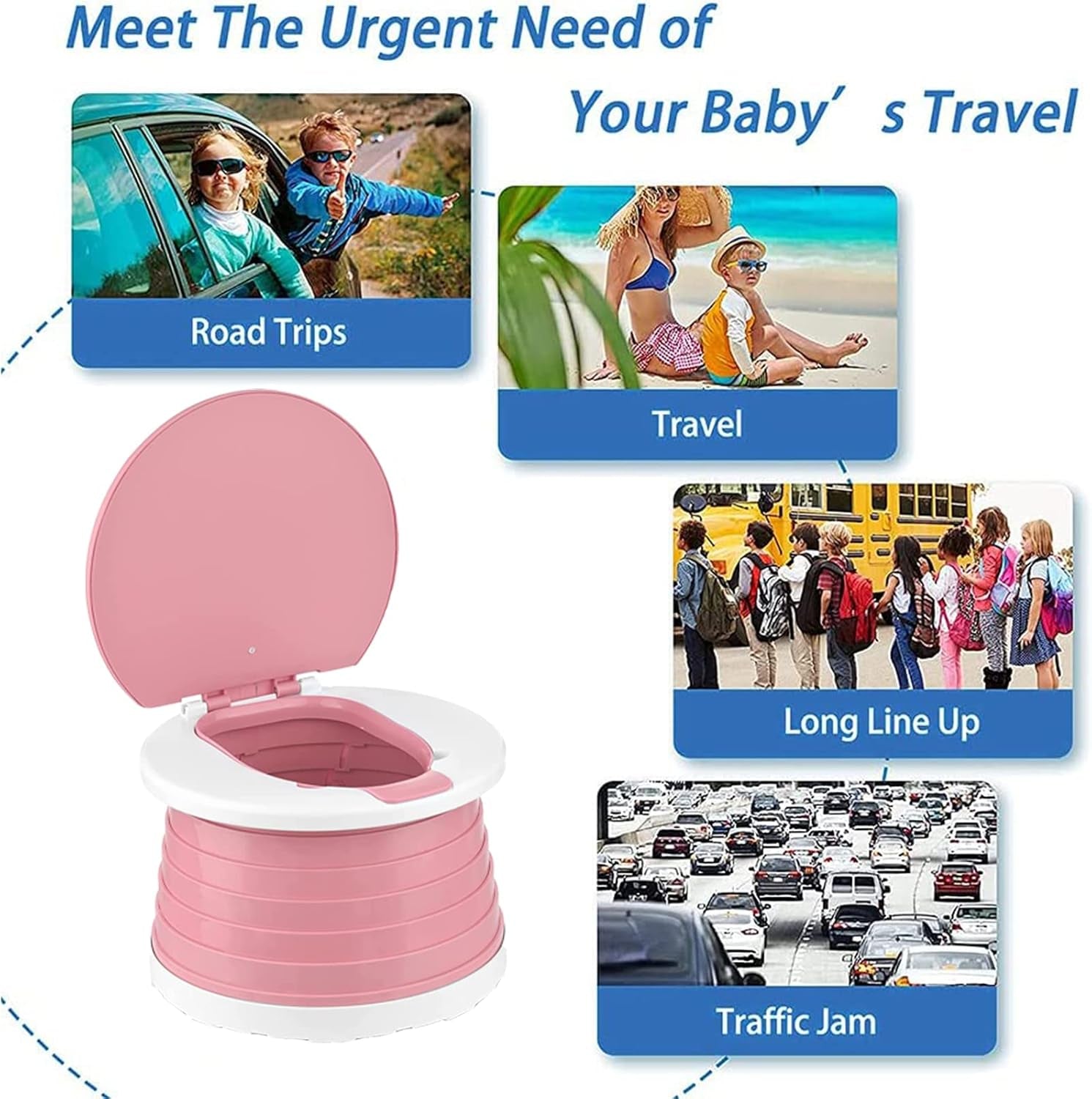 Travel Potty,Car Potty for Toddler,Portable Toilet for Kids