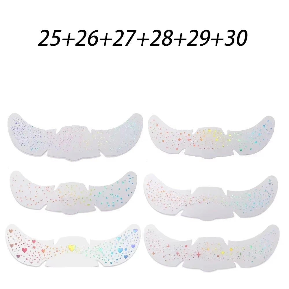 6Pcs Hot Stamping Freckles Makeup Patches Metallic Golden Silver Fake Freckles Temporary Tattoo Stickers