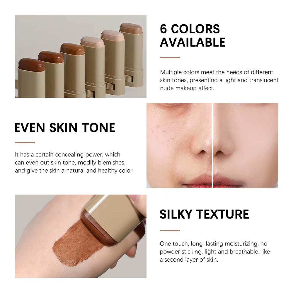 Magic Eraser Foundation Stick Serum Boosted Skin Tint Foundation Stick Travel Bronze