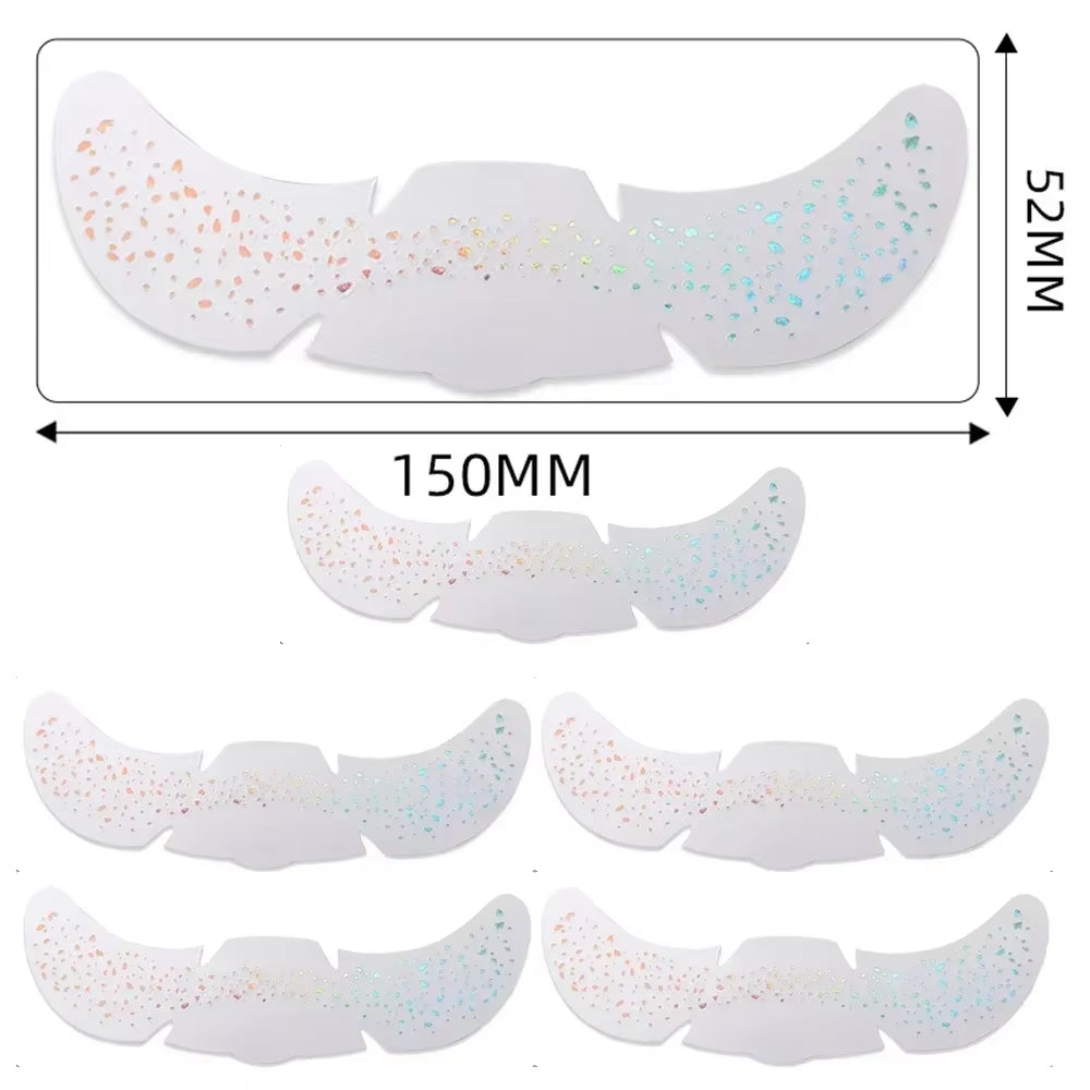 6Pcs Hot Stamping Freckles Makeup Patches Metallic Golden Silver Fake Freckles Temporary Tattoo Stickers
