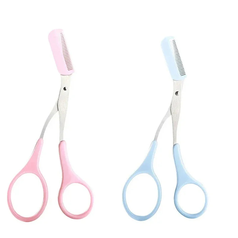 Eyebrow Trimmer Makeup Tools Stainless Steel Eyebrow Scissors with Comb Hair Removal