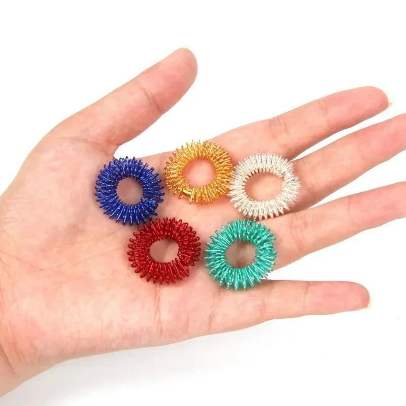 10Pcs Finger Massage Sujok Ring Acupuncture Ring Health Care Body Massage