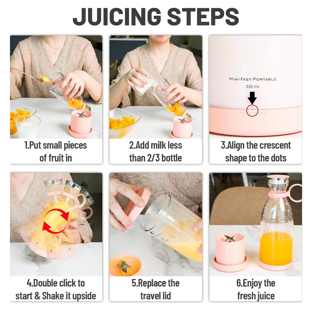 Portable Mini Juicer Blender — Fresh Smoothies Anywhere, Anytime