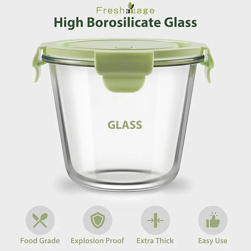 4-Pack 24 Oz Glass Meal Prep Containers, Glass Jars with Airtight Lids, Wide Mouth Mason Salad Jars, Glass Food Storage Containers for Snacks Yogurt Spice Sugar Soup