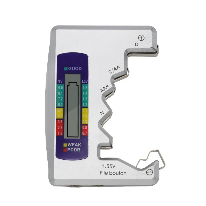 Digital Battery Tester Analyzer Testing Meter LCD Display AA AAA Button Cell Load Analyzer