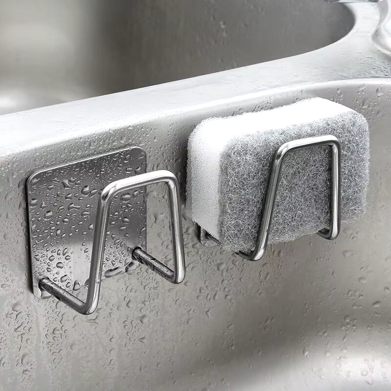 Stainless Steel In-Sink Sponge Holder – Self-Adhesive