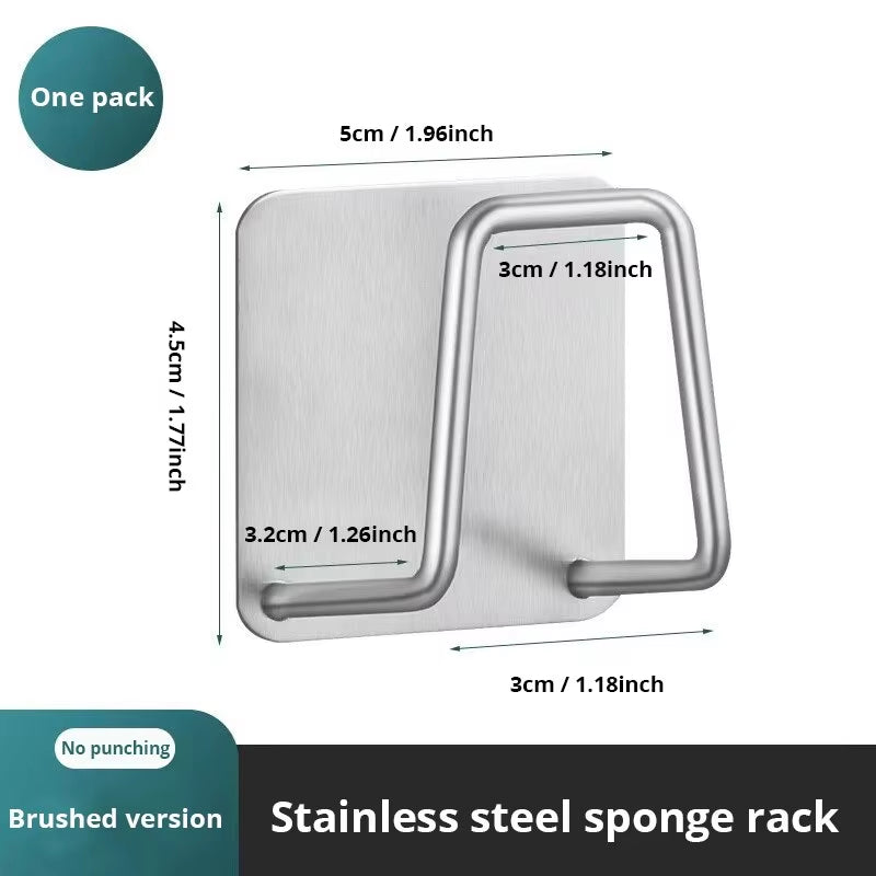 Stainless Steel In-Sink Sponge Holder – Self-Adhesive